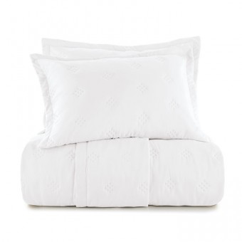 COLCHA SOLTEIRO TOQUE ACETINADO DIAMOND BRANCO