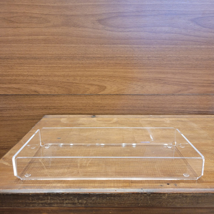 BANDEJA 25X12X3,5 DOBRADA BAIXA ACRILICO 4MM