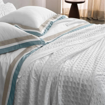 COLCHA QUEEN LUX 200 FIOS VERSALHES BRANCO