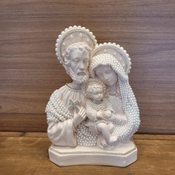 BUSTO DA SAGRADA FAMILIA 30CM CAFE