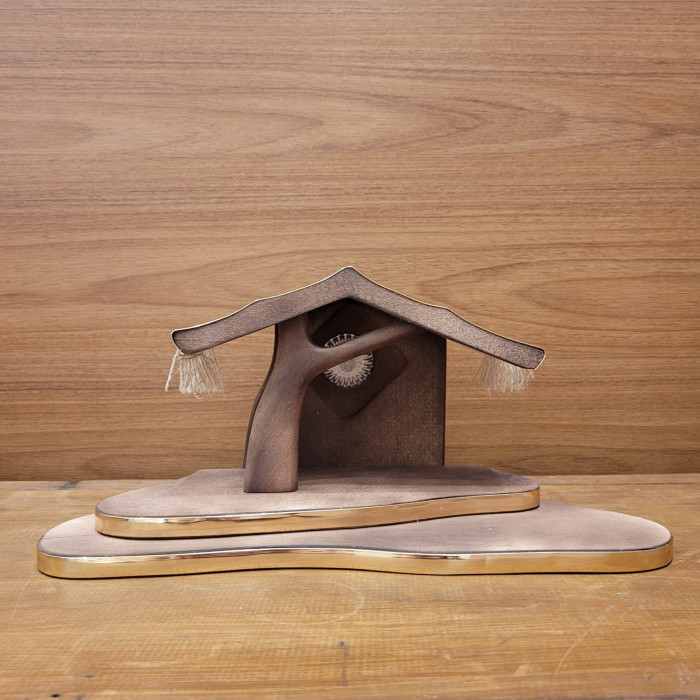 ESTÁBULO PARA PRESÉPIO 35X20X15 UMA HASTE MARROM