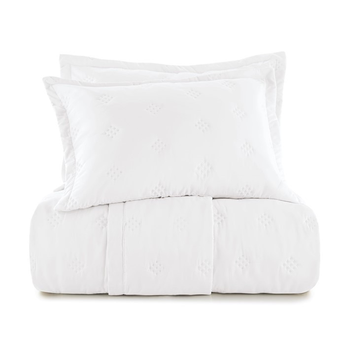COLCHA SOLTEIRO TOQUE ACETINADO DIAMOND BRANCO