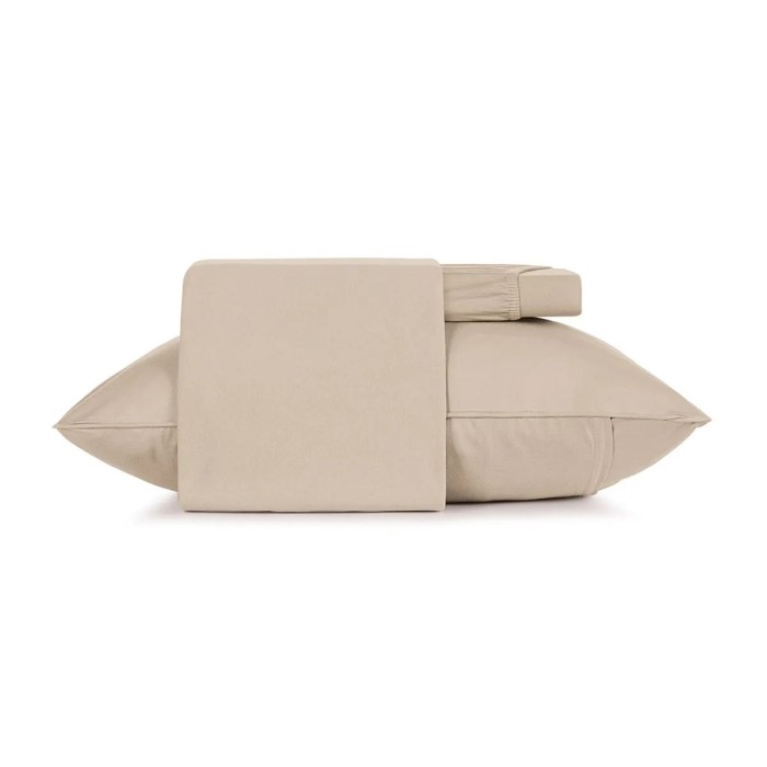 JG LENÇOL SOLTEIRO MALHA FIO PENTEADO BEGE MOCHA