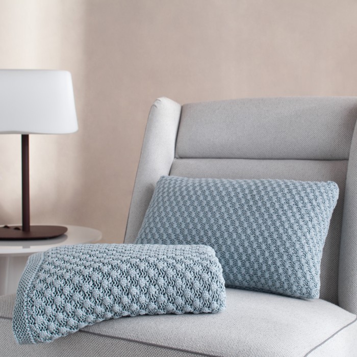 ALMOFADA 30X50 TRICOT ZOE AZUL