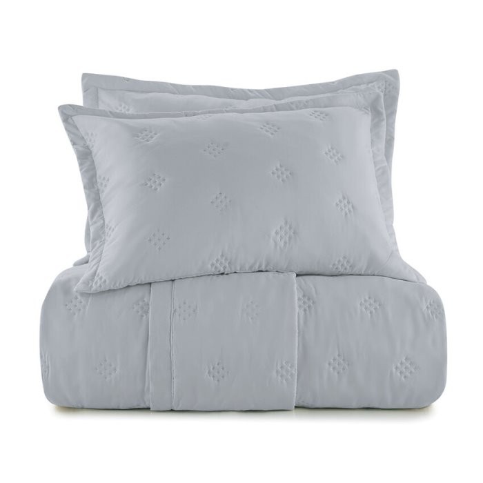 COLCHA KING TOQUE ACETINADO DIAMOND CINZA SCALA