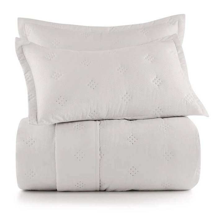 COLCHA CASAL TOQUE ACETINADO ANARRUGA BRANCO