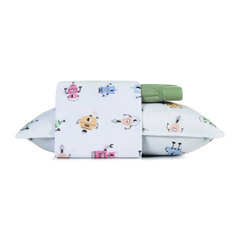 JG LENÇOL SOLTEIRO MUNDO KIDS MALHA CYBERFOFOS