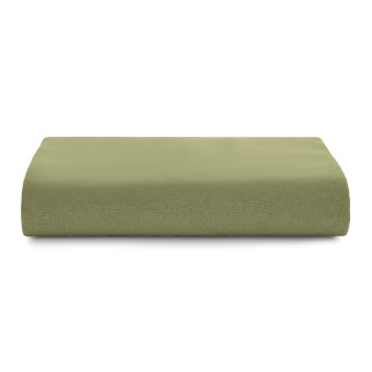 LENÇOL SOLTEIRO MALHA FIO PENTEADO VERDE TEA