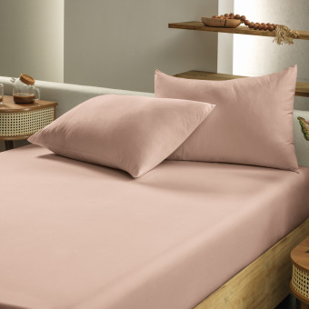 LENÇOL KING TOQUE ACETINADO ROSA LUNAR