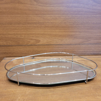 BANDEJA 17X29 FENCE ORGÂNICA CROMADA