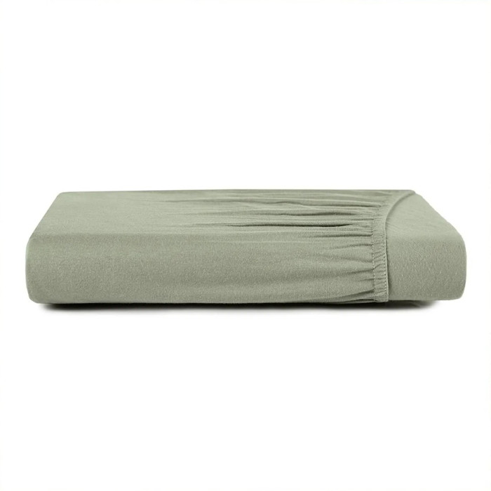 LENÇOL QUEEN MALHA FIO PENTEADO VERDE BOND
