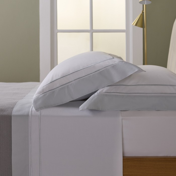 JG LENÇOL QUEEN SAVILE BRANCO/VERDE GLACÊ