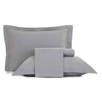 JG LENÇOL KING TOQUE ACETINADO CINZA PROVENÇAL
