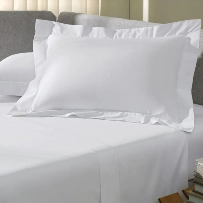 JG LENÇOL KING CETIM SUBLIME PONTO AJOUR BRANCO