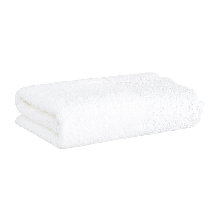 TOALHA ROSTO CAPRI C/RENDA BRANCO