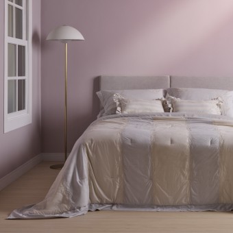 COLCHA KING 310X260 BUD LUXUS ANNE CINZA