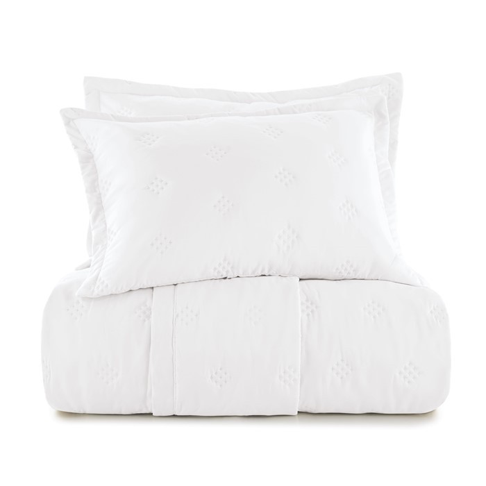 COLCHA SOLTEIRO TOQUE ACETINADO DIAMOND BRANCO
