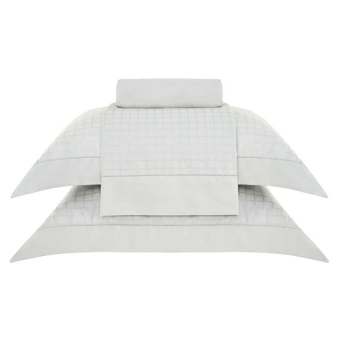 JG LENÇOL KING DAMASK SQUARE CINZA