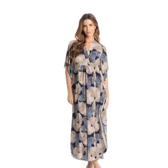 KAFTAN LONGO OCEANO MARINHO