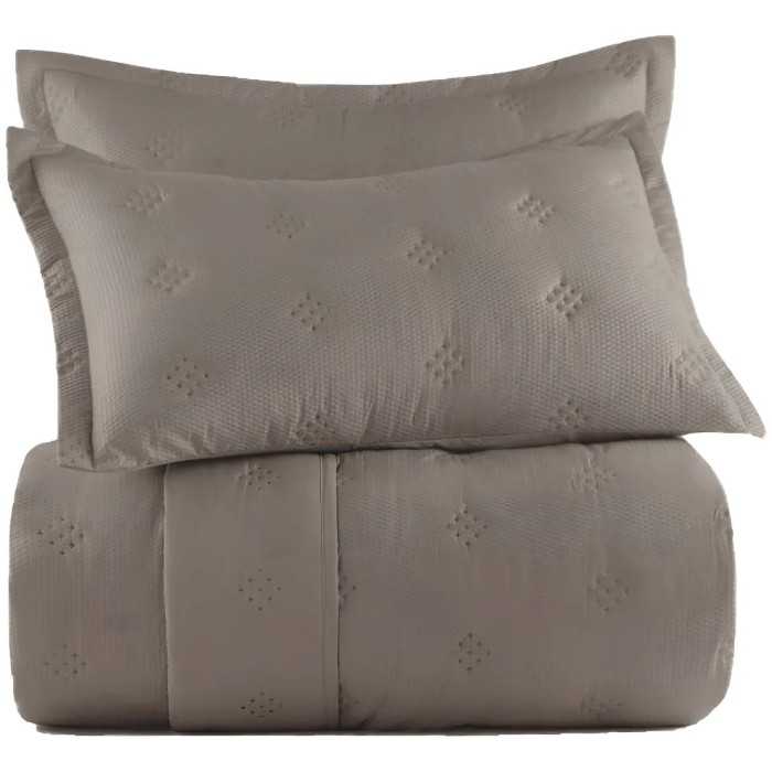 COLCHA QUEEN TOQUE ACETINADO ANARRUGA MARROM