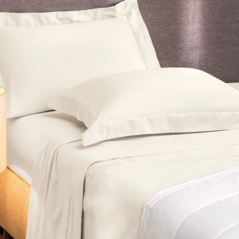 JG LENÇOL KING LUX 200 FIOS BEGE DELAVÊ