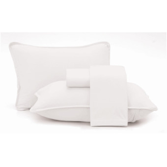 JG LENÇOL CASAL MALHA FIO PENTEADO BRANCO