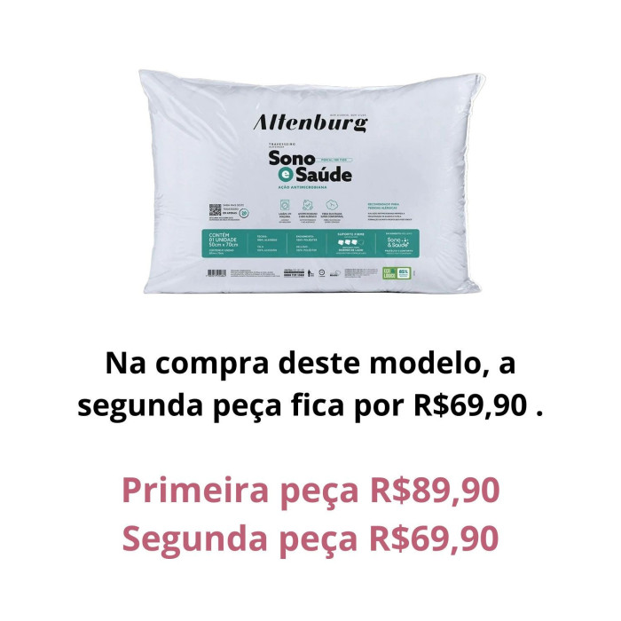 TRAVESSEIRO 50X70 SONO E SAUDE BRANCO