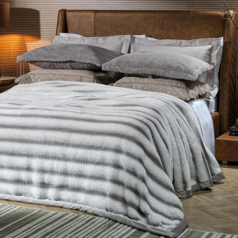 COBERTOR QUEEN 220X240 OCEAN CINZA NUVEM
