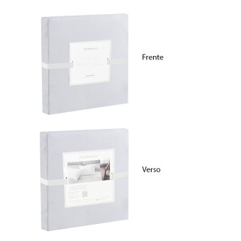 JG LENÇOL CASAL GRAN PERCALLE CLASSIC CINZA