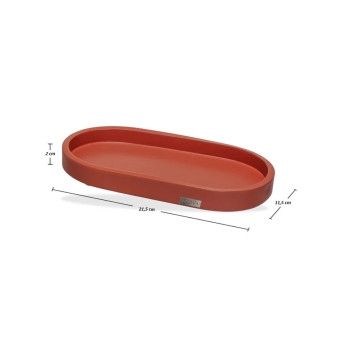 BANDEJA DECORATIVA OVAL TERRACOTA