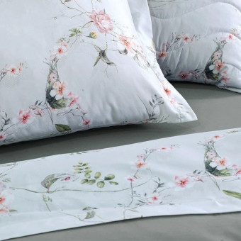 JG LENÇOL KING TOQUE ACETINADO ROMANTIC BLOOM