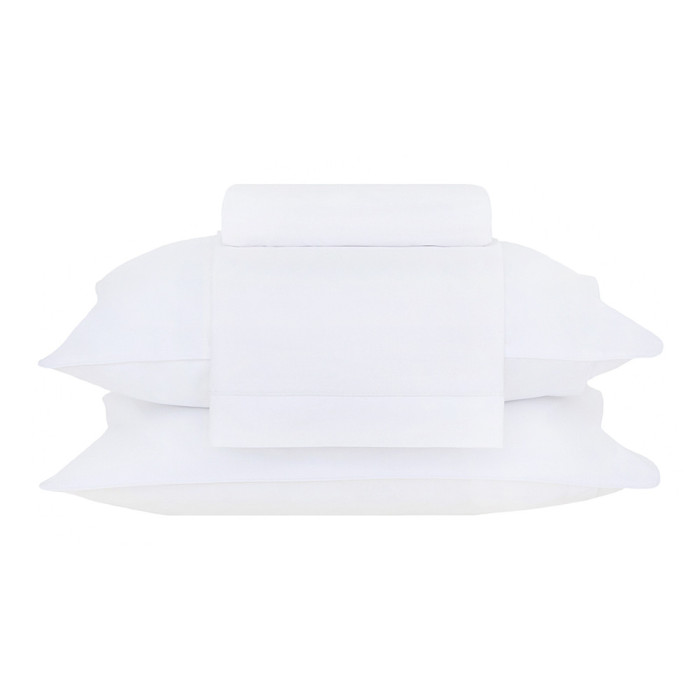 JG LENÇOL CASAL BASIC PERCALLE BRANCO