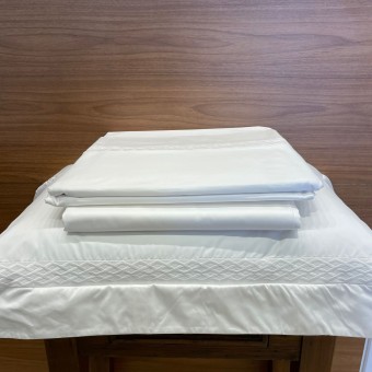 JG LENÇOL QUEEN RETICELLO 1000 FIOS BRANCO