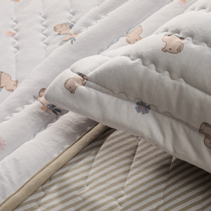 COLCHA SOLTEIRO MUNDO KIDS MALHA CAPI