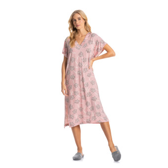 CAMISAO MANGA LONGA RENATA A MIDI ROSA