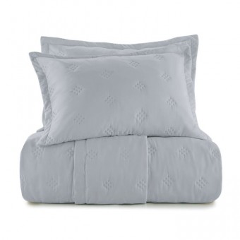 COLCHA KING TOQUE ACETINADO DIAMOND CINZA SCALA