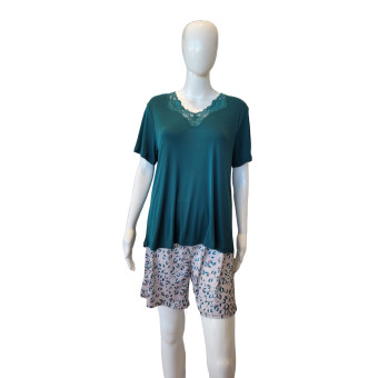 PIJAMA SHORTAO BEL VERDE ESCURO