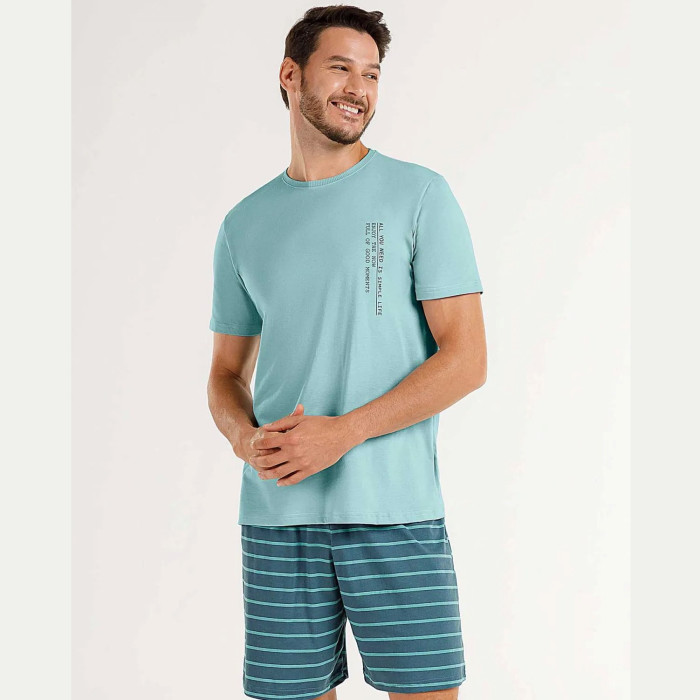PIJAMA MANGA CURTA ALL NEED IS SIMPLE LIFE