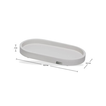 BANDEJA DECORATIVA OVAL AREIA