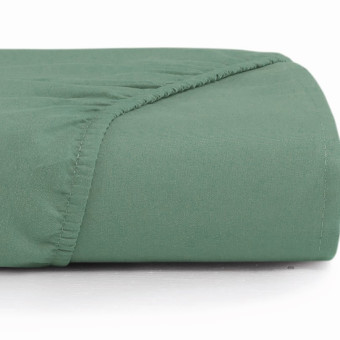 LENÇOL QUEEN TOQUE ACETINADO VERDE GRANITO