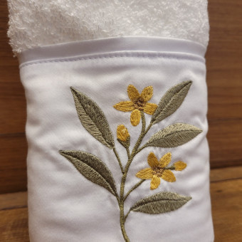 TOALHA LAVABO FLOR DE LARANJEIRA BRANCO