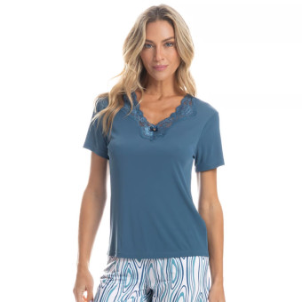 PIJAMA BERMUDOLL LAIS AZUL