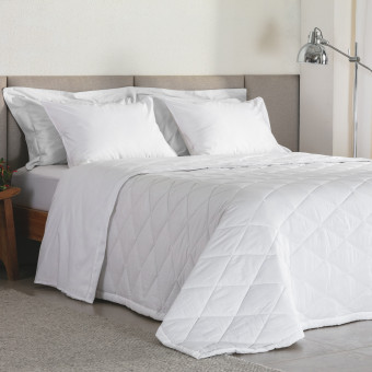 JG LENÇOL CASAL BASIC PERCALLE BRANCO