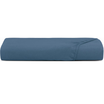 LENÇOL KING TOQUE ACETINADO AZUL DIMENSÃO