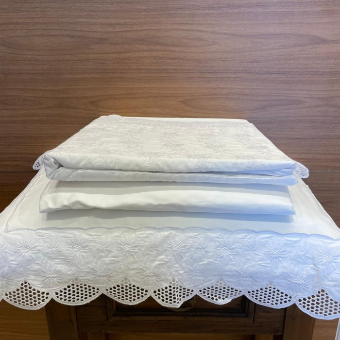 JG LENÇOL QUEEN EDELWEISS BRANCO