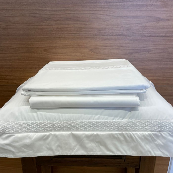 JG LENÇOL QUEEN RETICELLO 1000 FIOS BRANCO