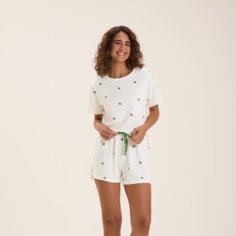 PIJAMA MANGA CURTA ÁGUA DE COCO VERDE