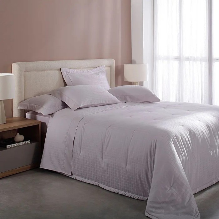 JG LENÇOL KING DAMASK SQUARE ROSA