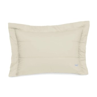 PORTA TRAVESSEIRO 50X70 CETIM 300 FIOS BEGE DELAVÉ