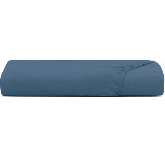 LENÇOL KING TOQUE ACETINADO AZUL DIMENSÃO